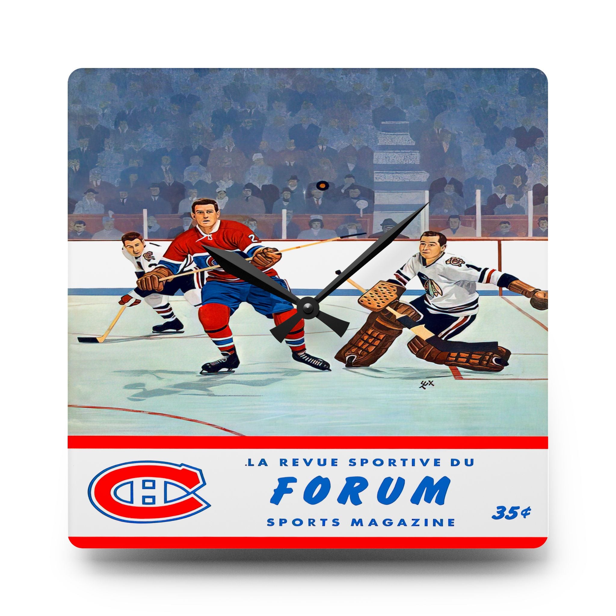 Montreal Canadiens Hockey 1962-1963 Acrylic Wall Clock, Hockey Team Decor, Sports Fan Gift, Hockey Memorabilia, Unique Wall Art, Hockey Fan