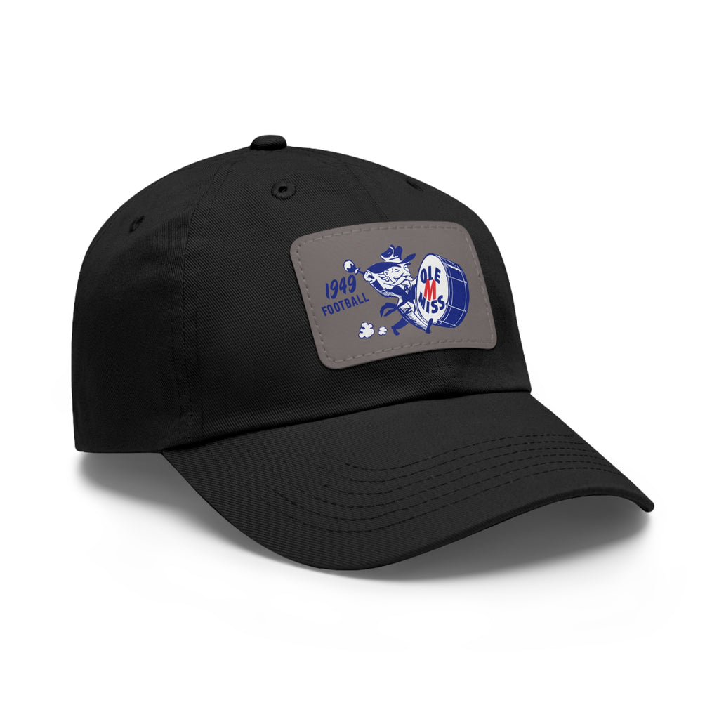 1949 Ole Miss Football - Dad Hat with Leather Patch (Rectangle)