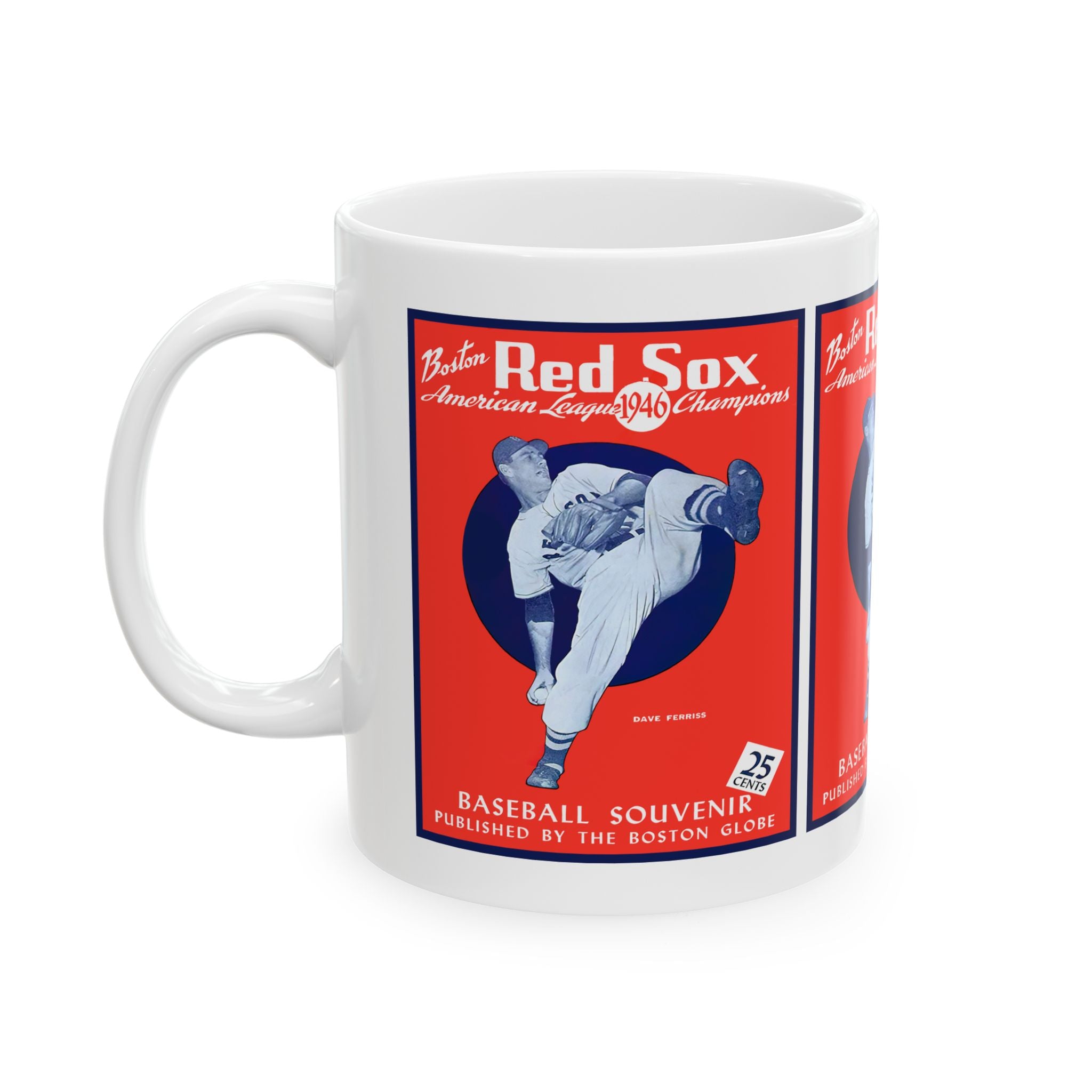 1946 Boston Red Sox Vintage Baseball Program Cover Ceramic Mug — 11/15oz