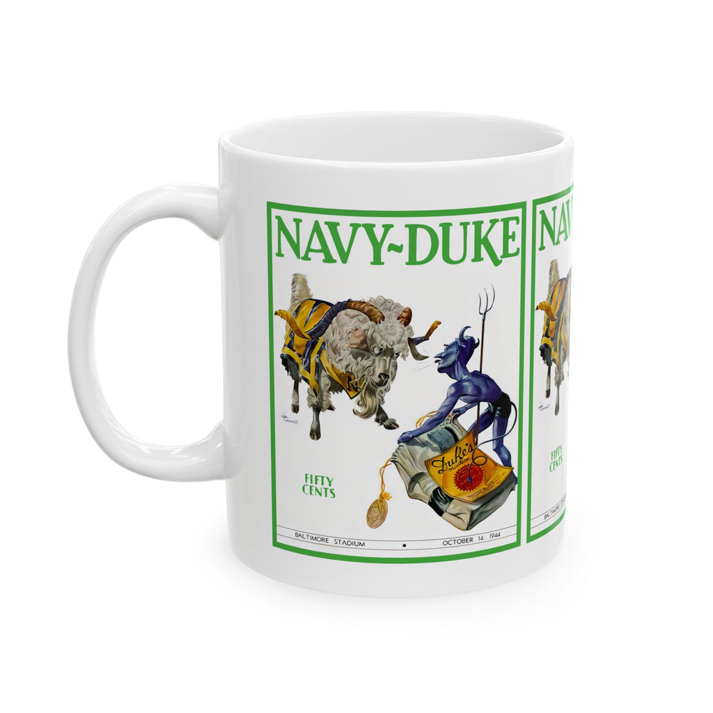 Vintage 1944 Football Duke-Navy Ceramic Mug, Sports Fan Gift, Retro College Football Cup, Unique Father's Day Present, Coffee Mug for Him,