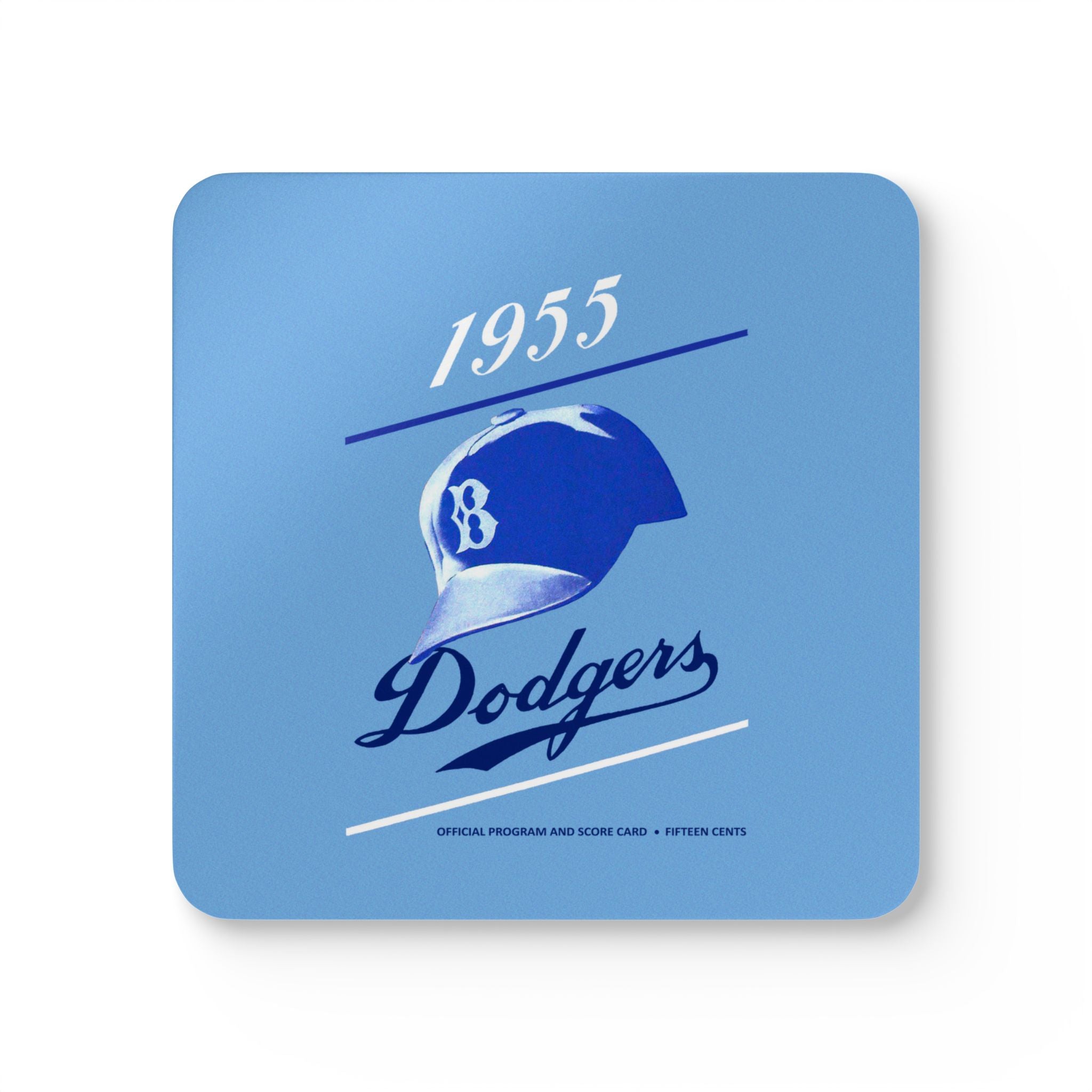 1955 Brooklyn Dodgers Baseball - Corkwood Coaster Set