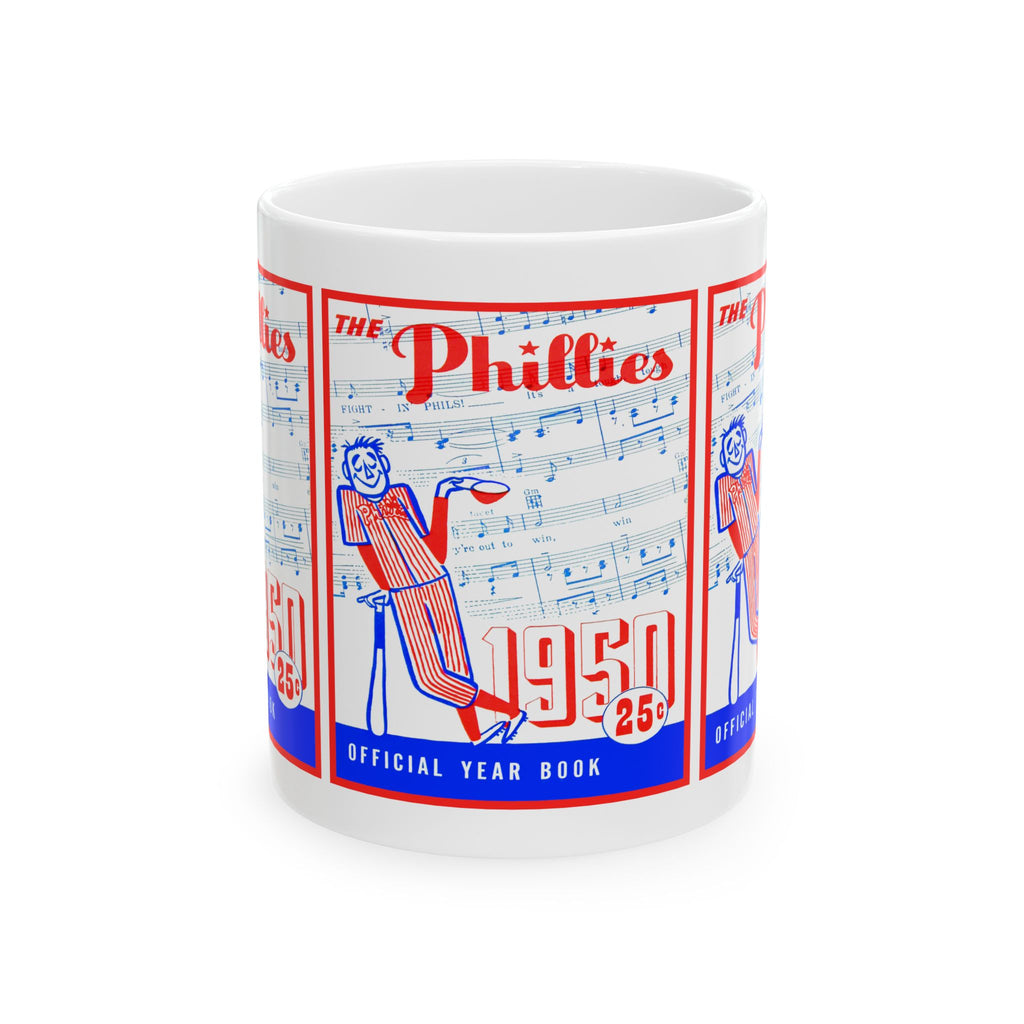 Vintage 1950 Philadelphia Phillies Baseball Ceramic Mug, Sports Fan Gift, Coffee Cup, Baseball Team Memorabilia, Baseball Collector's Item,
