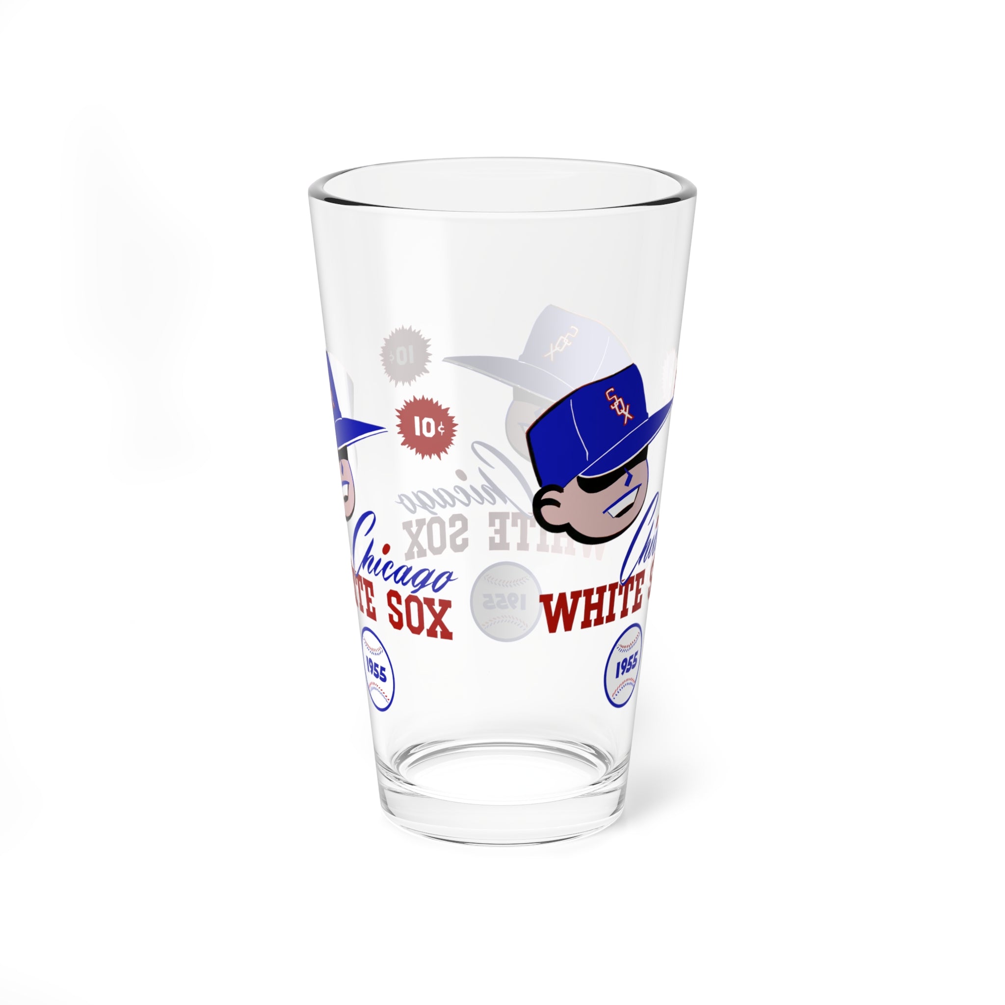 1955 White Sox Baseball Scorecard Cover -  Pint Glass, 16oz