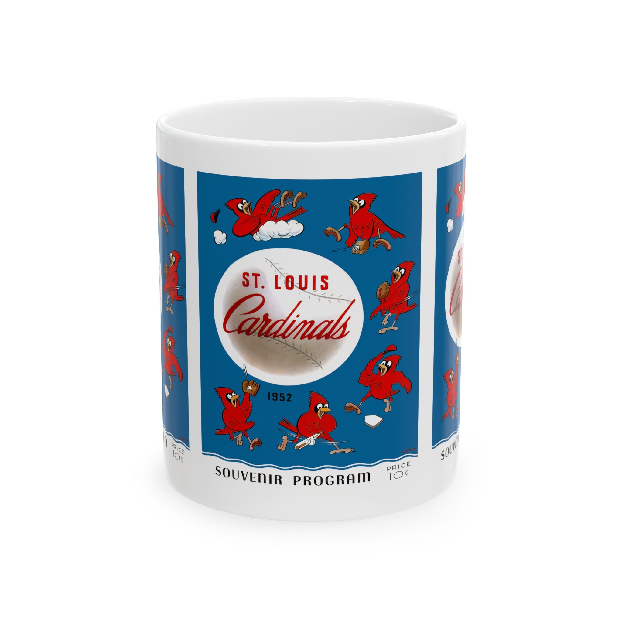 1952 Vintage St. Louis Cardinals Baseball Program Cover - Ceramic Mug, 11oz