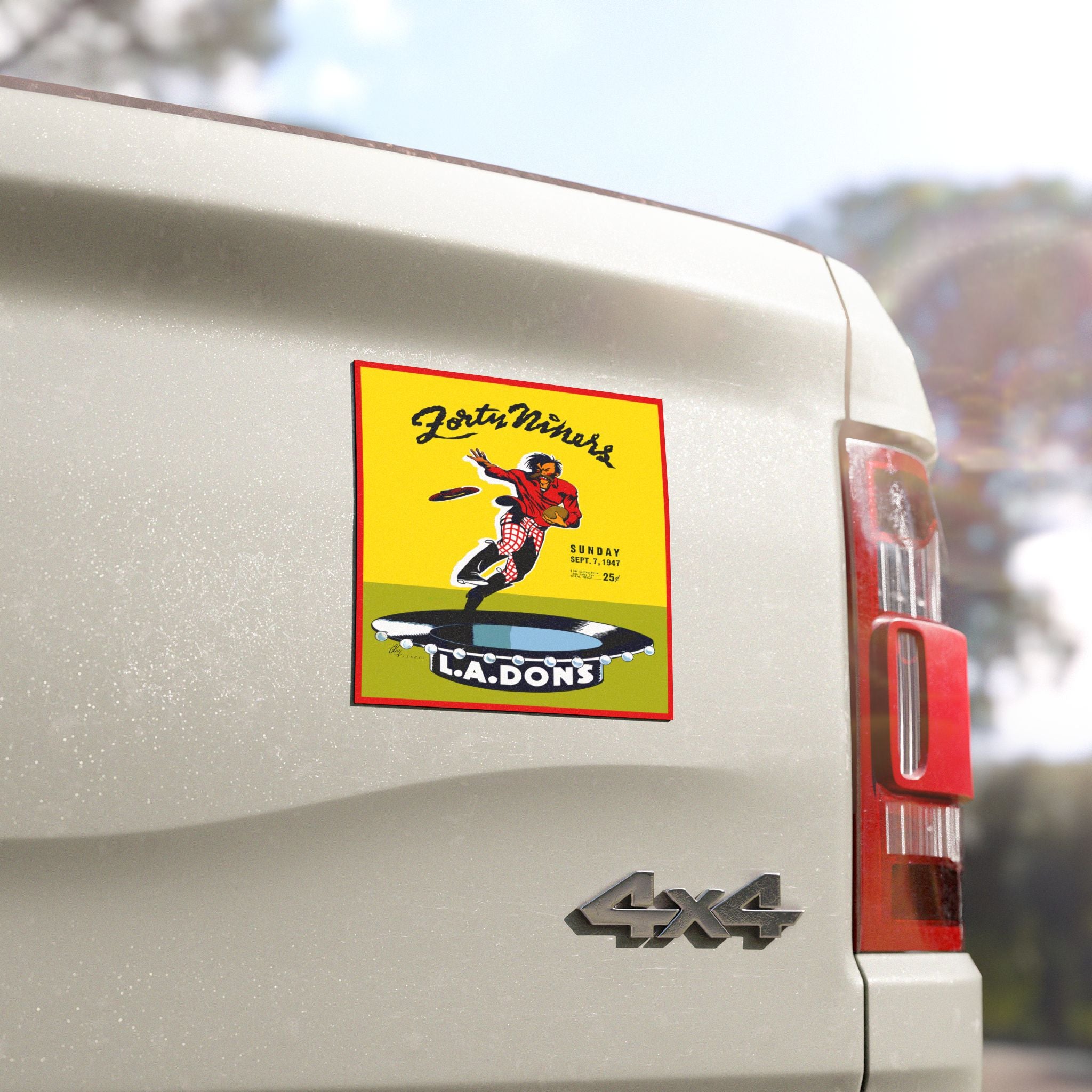 Vintage Football Car Magnet, 1947 49ers LA Dons Memorabilia for Football Fans, Sports Car Decoration, Retro Football Magnet, Sports Team