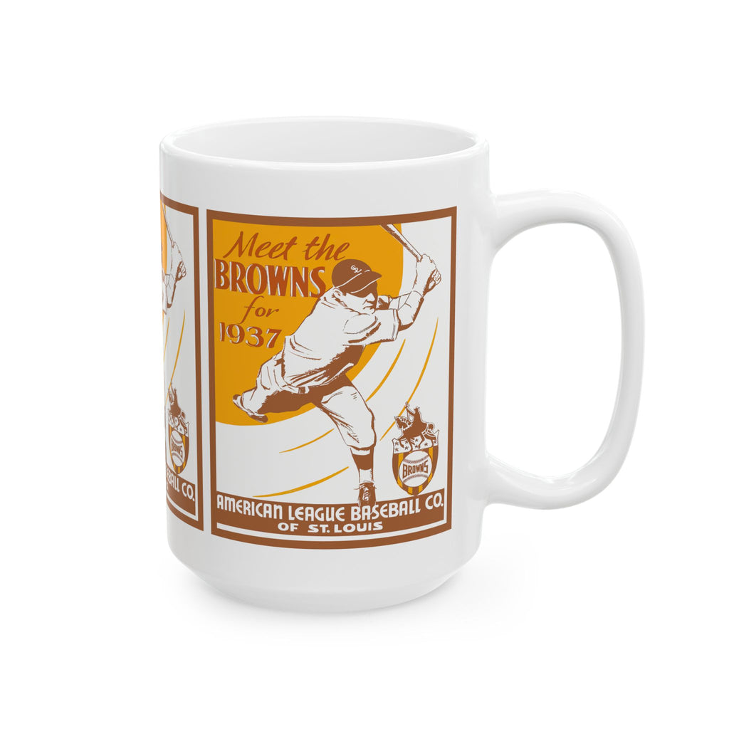 1937 Vintage St. Louis Browns Baseball Media Guide Cover - Ceramic Mug, 11oz