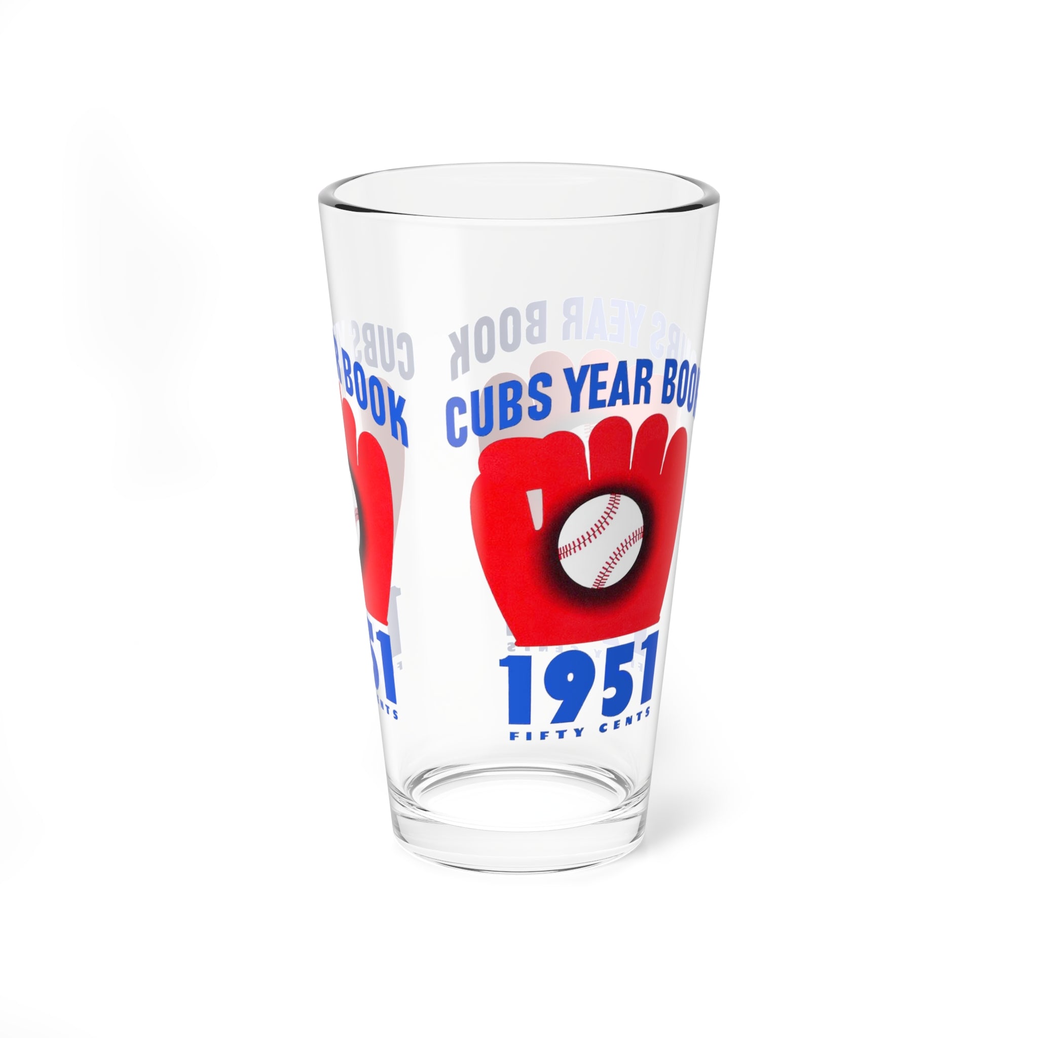 1951 Vintage Chicago Cubs Baseball Yearbook Cover -  Pint Glass, 16oz