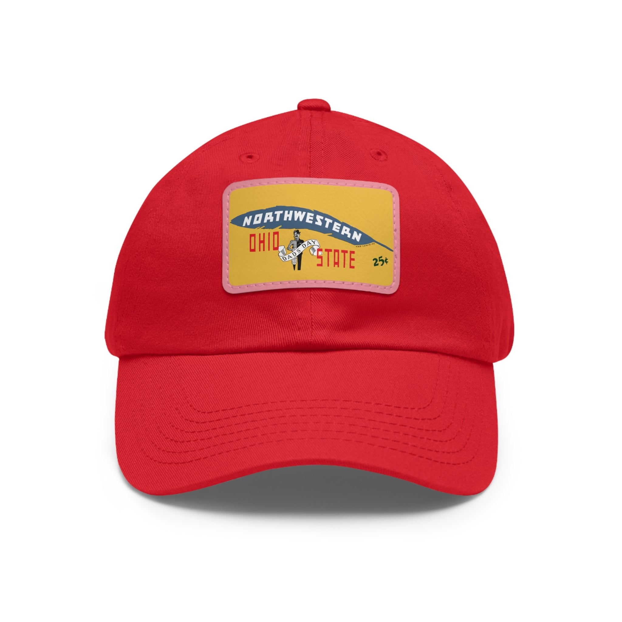 1937 Vintage Northeastern - Ohio State Football - Dad Hat with Leather Patch (Rectangle)