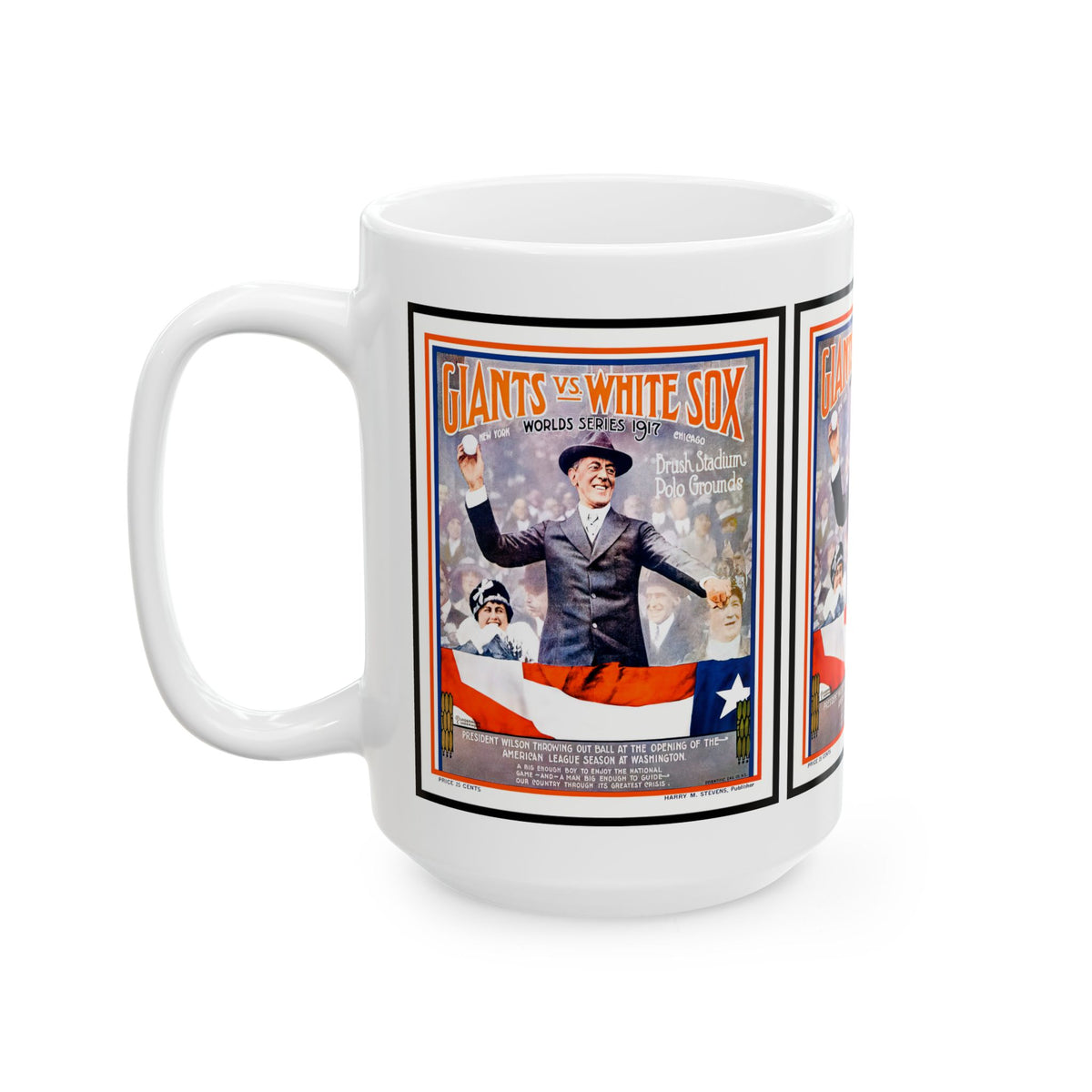 Vintage Baseball World Series Ceramic Mug, 1917 Giants-White Sox Fan Gift, Retro Sports Coffee Cup, Baseball Lover Gift, 11oz 15oz Mug