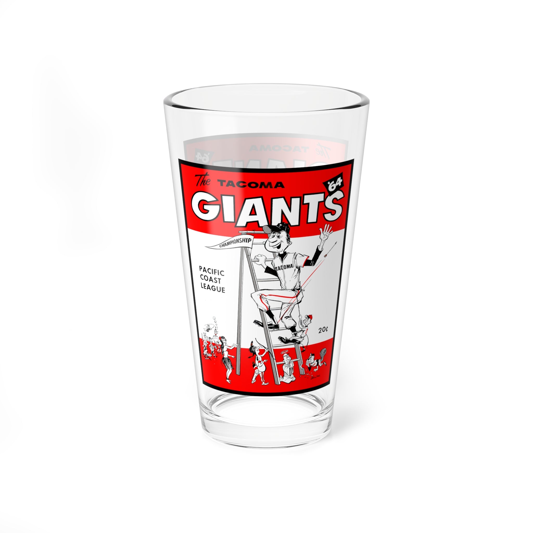 1964 Tacoma Giants Pacific Coast League Mixing Glass 16oz
