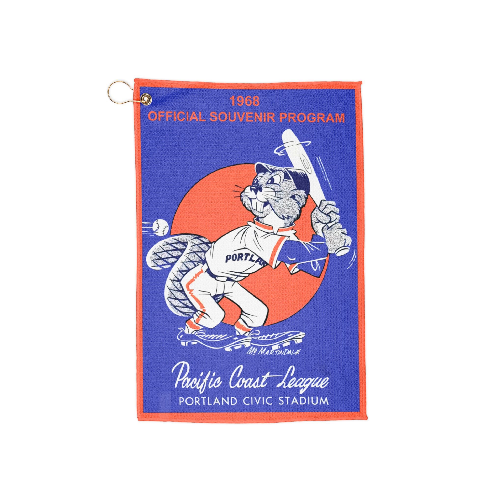 Vintage 1968 Baseball Portland Beavers Golf Towels, Sports Towel, Golf Accessories, Retro Sports Decor, Golf Gift