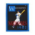 Velveteen Plush Blanket, Sports Blanket, Baseball Fan Gift, 1952 Washington Nationals, Cozy Throw Blanket, Gift for Him, Home Decor
