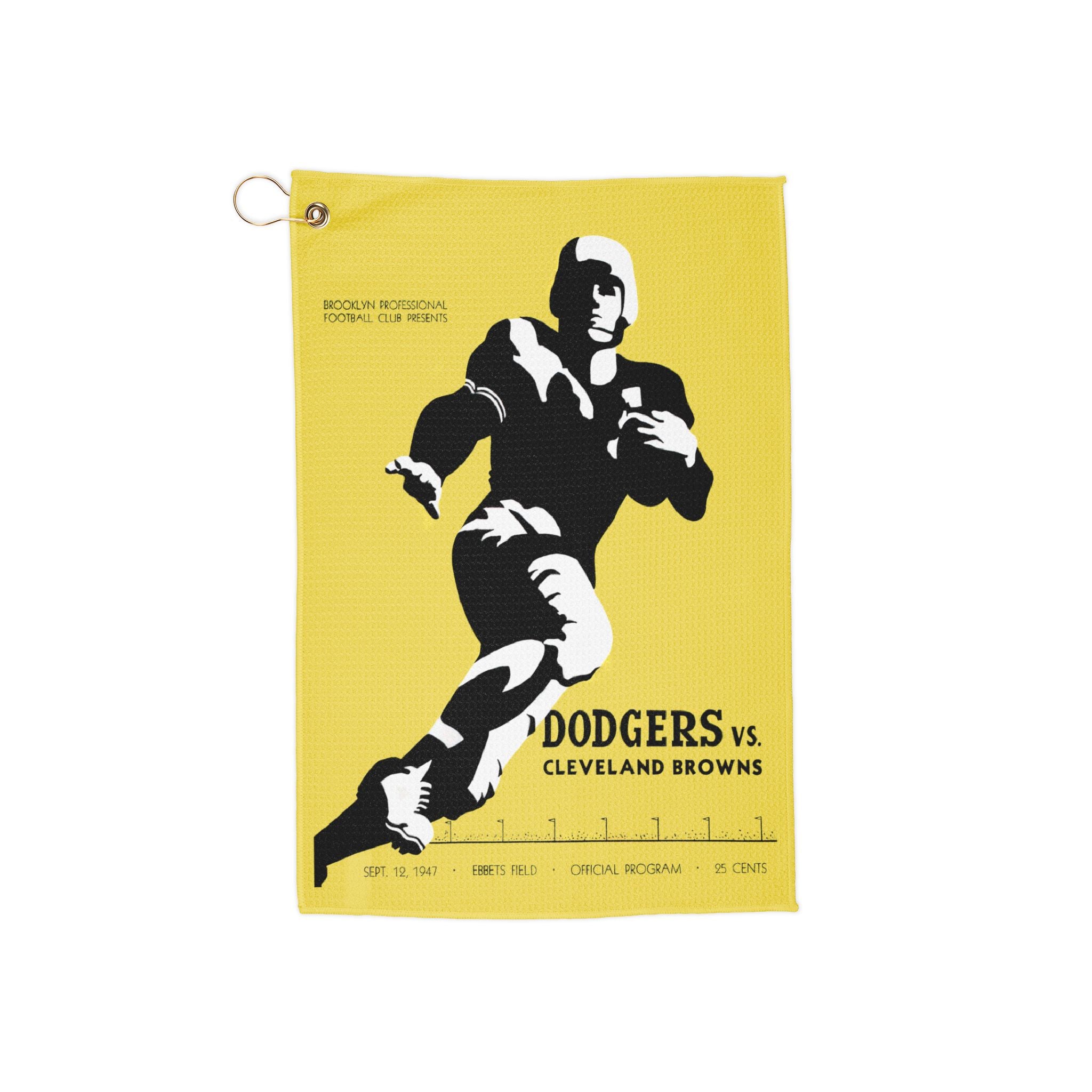 1947 Football Brooklyn Dodgers vs Cleveland Browns Golf Towel