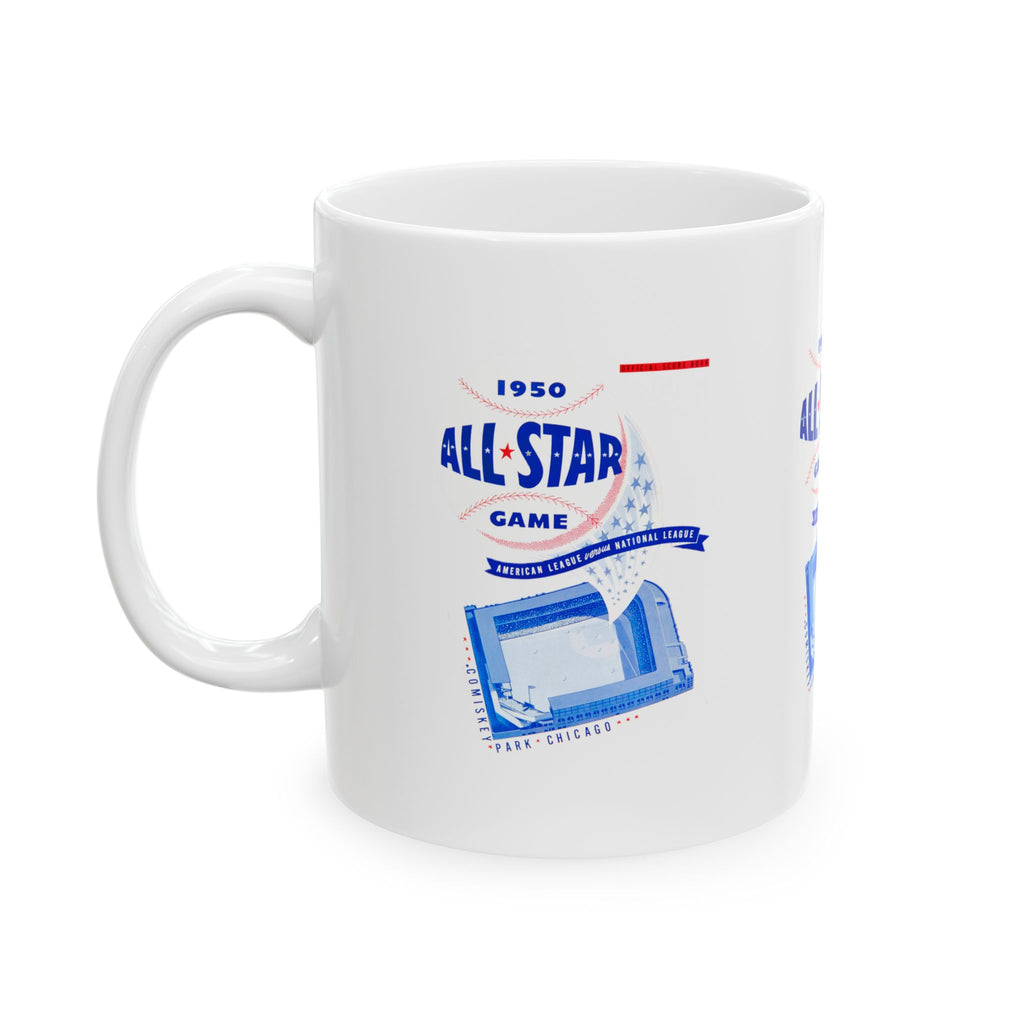 1950 Vintage All -Star Game Baseball Program Cover - Comiskey Park, Chicago  - Ceramic Mug, 11oz