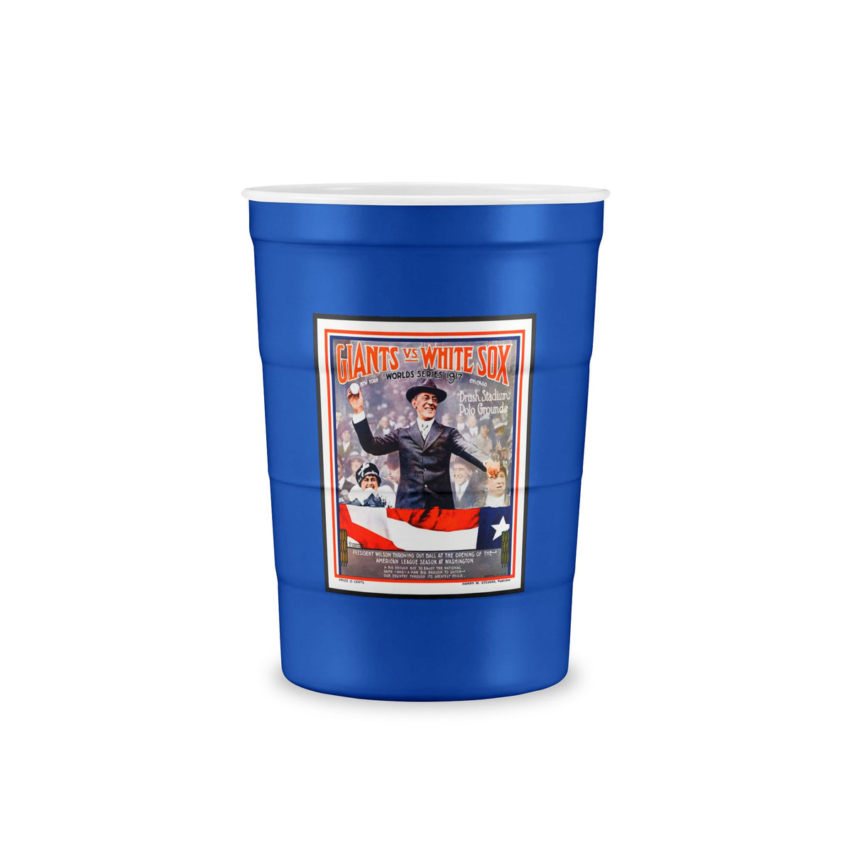 1917 Baseball World Series Giants-White Sox Reusable Steel Party Cup — Eco-Friendly Stainless Drink Tumbler