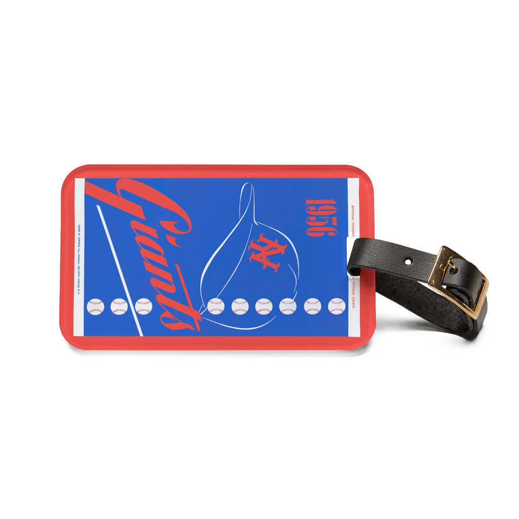Vintage 1956 New York Giants Baseball Luggage Tag