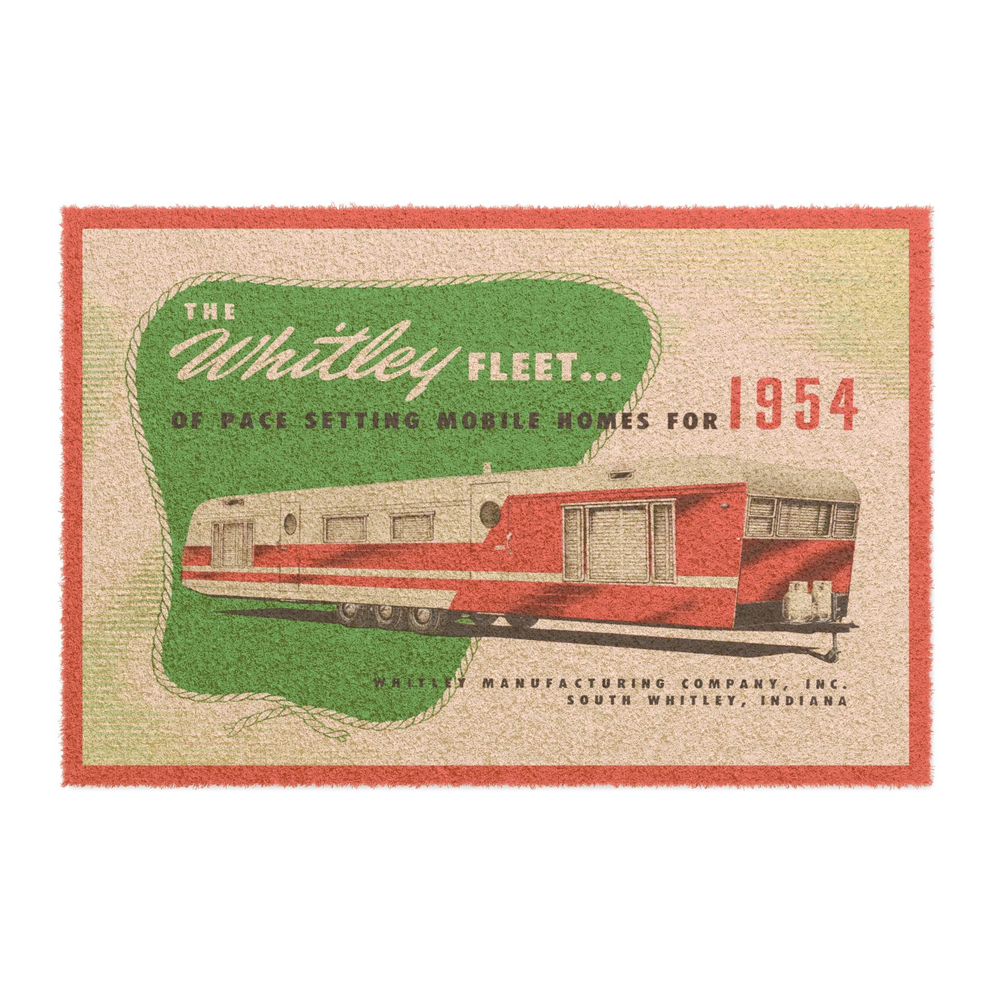 Vintage 1954 Whitley Trailer RV Doormat