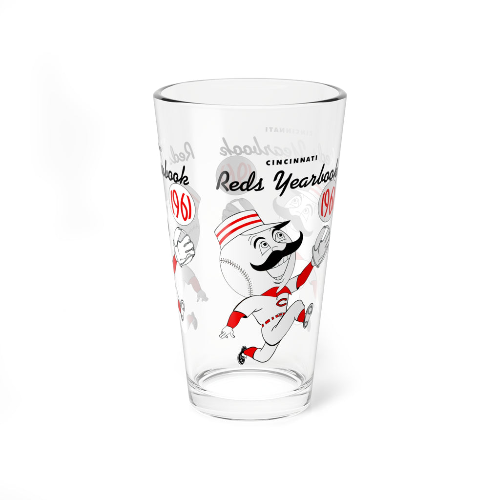 1961 Cincinnati Reds Baseball Yearbook -  Pint Glass, 16oz