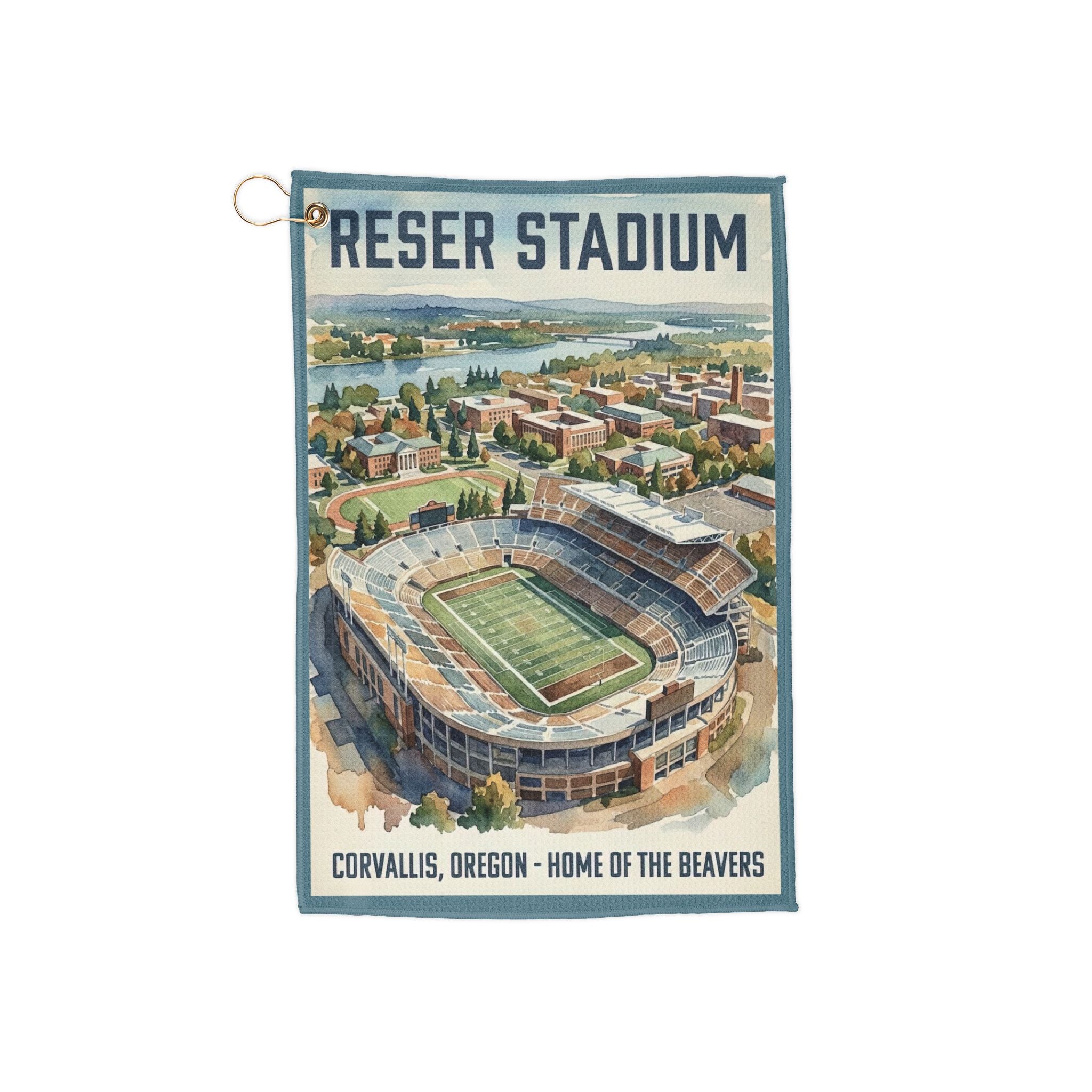 Oregon State Reser Stadium Football Golf Towel