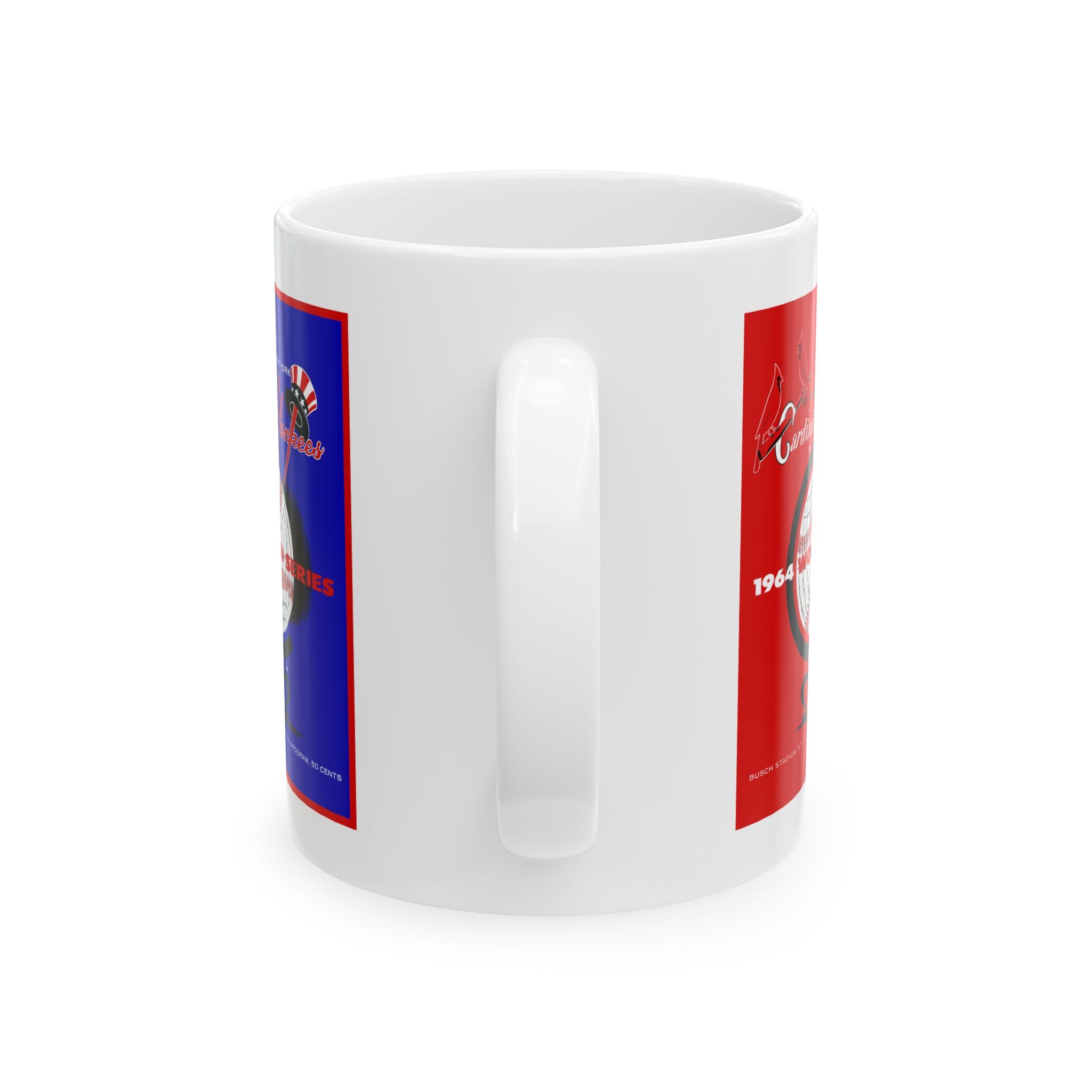 1964 Vintage New York Yankees - St Louis Cardinals - World Series Program Cover - Ceramic Mug, 11oz