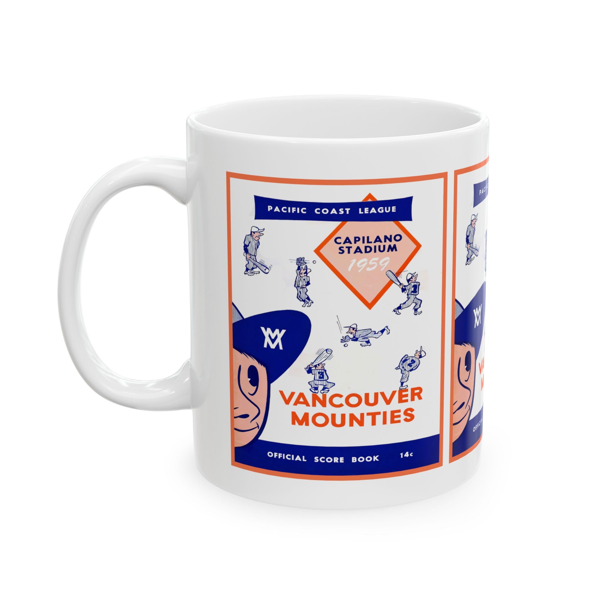 Vancouver Mounties 1959 Pacific Coast League Baseball Ceramic Mug — 11oz & 15oz