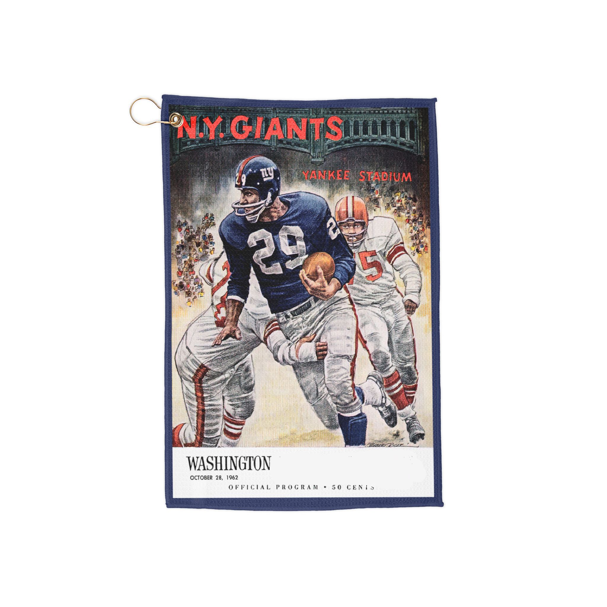 Vintage 1962 Football New York Giants Golf Towel - Sports Fan Gift, Golf Accessories, Retro Football Towel, Team Logo Towel, Golf