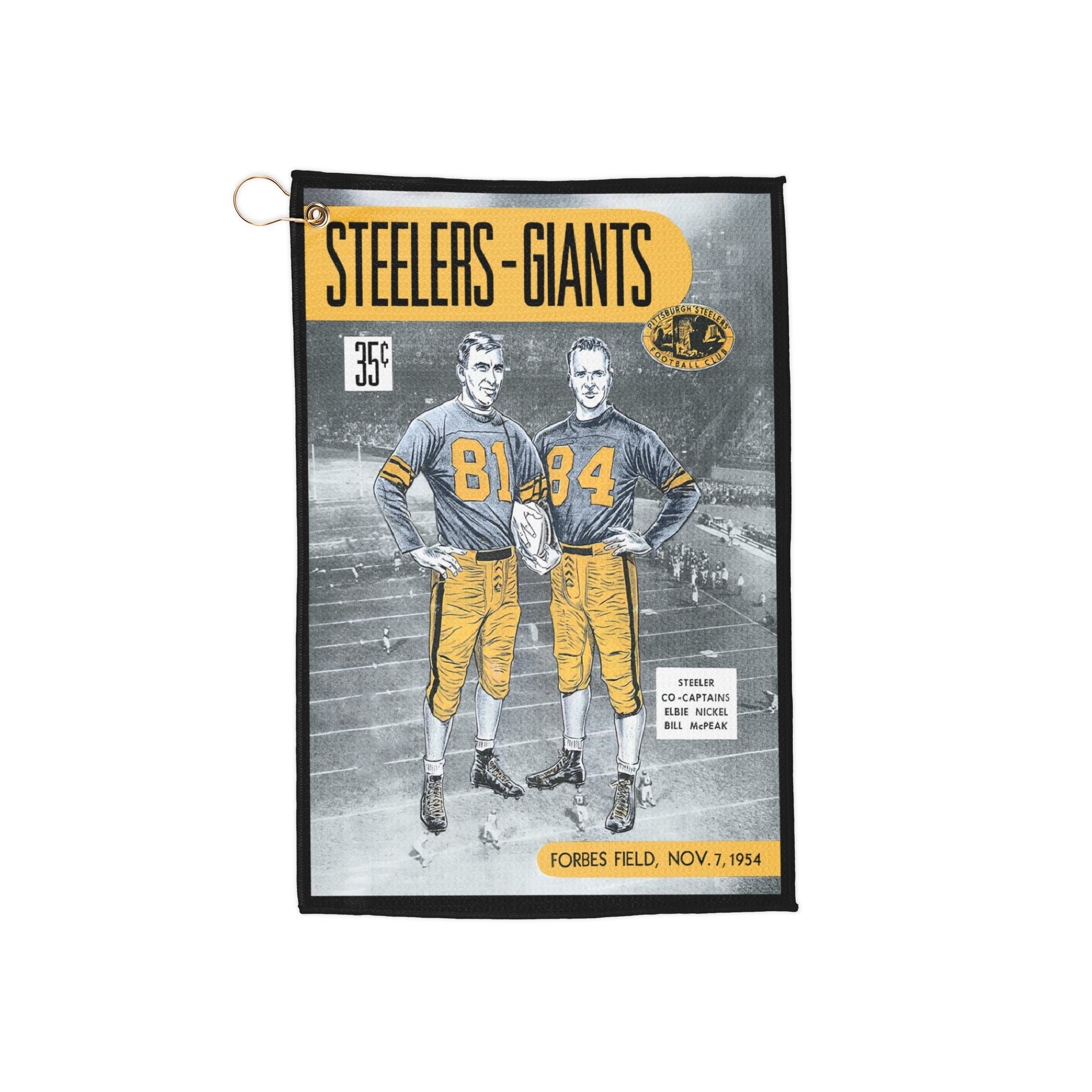 1954 Football Giants vs. Steelers Golf Towel — Vintage Sports Towel